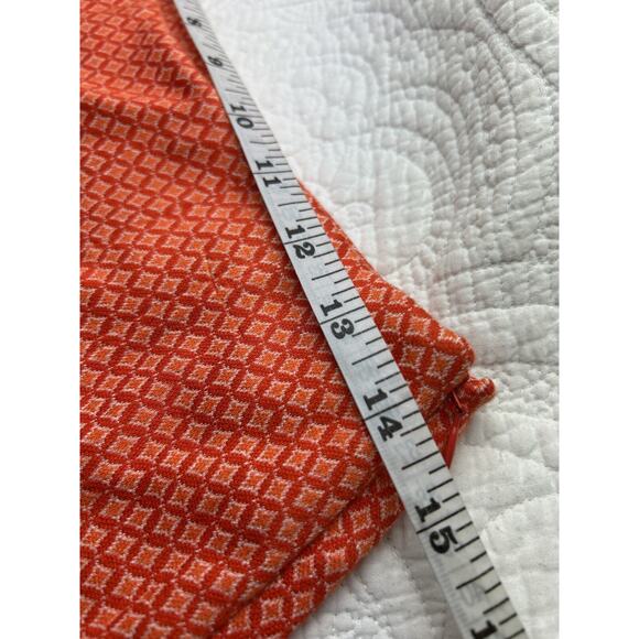 CAbi Matchmaker Skort Women's Sz 4 Tigerlily Orange Diamond Shorts Active Preppy - Picture 5 of 8